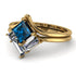 Stacking Princess Blue Topaz Ring - Elise No. 501