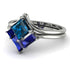 Stacking Princess Blue Topaz Ring - Elise No. 515