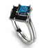Stacking Princess Blue Topaz Ring - Elise No. 509 image 1