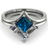 Stacking Princess Blue Topaz Ring - Elise No. 503