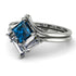 Stacking Princess Blue Topaz Ring - Elise No. 503