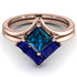 Stacking Princess Blue Topaz Ring - Elise No. 514