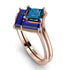 Stacking Princess Blue Topaz Ring - Elise No. 514 image 1
