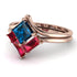 Stacking Princess Blue Topaz Ring - Elise No. 511