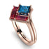 Stacking Princess Blue Topaz Ring - Elise No. 511 image 1