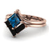 Stacking Princess Blue Topaz Ring - Elise No. 508 image 2