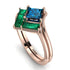 Stacking Princess Blue Topaz Ring - Elise No. 505 image 1