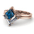 Stacking Princess Blue Topaz Ring - Elise No. 502