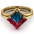 Stacking Princess Blue Topaz Ring - Elise No. 510 image 2