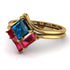 Stacking Princess Blue Topaz Ring - Elise No. 510 image 3