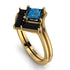 Stacking Princess Blue Topaz Ring - Elise No. 507