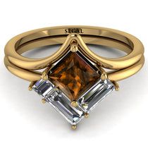 Stacking Princess Brown Diamond Ring - Elise No. 1101 image 1