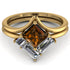 Stacking Princess Brown Diamond Ring - Elise No. 1101