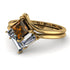 Stacking Princess Brown Diamond Ring - Elise No. 1101