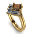 Stacking Princess Brown Diamond Ring - Elise No. 1101