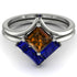 Stacking Princess Brown Diamond Ring - Elise No. 1115