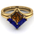 Stacking Princess Brown Diamond Ring - Elise No. 1113