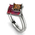Stacking Princess Brown Diamond Ring - Elise No. 1112