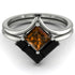 Stacking Princess Brown Diamond Ring - Elise No. 1109 image 2