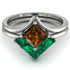 Stacking Princess Brown Diamond Ring - Elise No. 1106 image 2