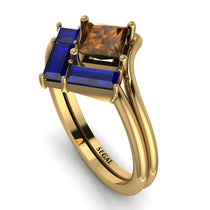 Stacking Princess Brown Diamond Ring - Elise No. 1113 image 1