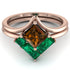 Stacking Princess Brown Diamond Ring - Elise No. 1105 image 2