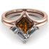 Stacking Princess Brown Diamond Ring - Elise No. 1102 image 3