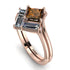 Stacking Princess Brown Diamond Ring - Elise No. 1102 image 2
