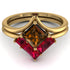 Stacking Princess Brown Diamond Ring - Elise No. 1110 image 2