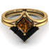 Stacking Princess Brown Diamond Ring - Elise No. 1107 image 1
