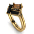 Stacking Princess Brown Diamond Ring - Elise No. 1107