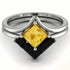 Stacking Princess Citrine Ring - Elise No. 609