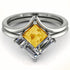 Stacking Princess Citrine Ring - Elise No. 603