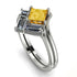Stacking Princess Citrine Ring - Elise No. 603