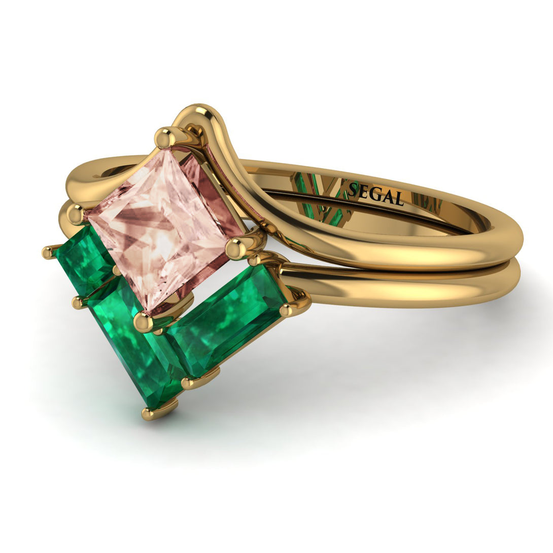 Stacking Princess Morganite Ring - Elise No. 904