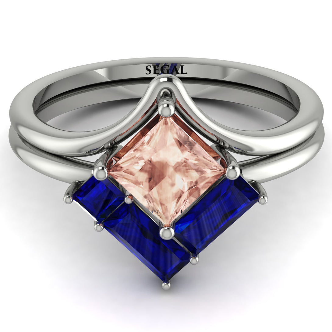 Stacking Princess Morganite Ring - Elise No. 915