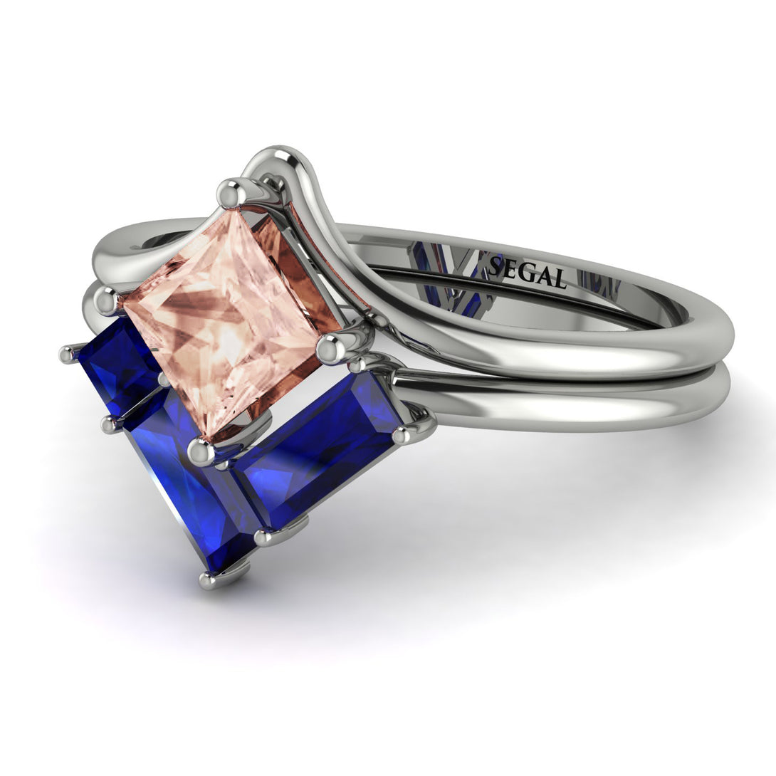 Stacking Princess Morganite Ring - Elise No. 915