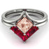 Stacking Princess Morganite Ring - Elise No. 912 image 2