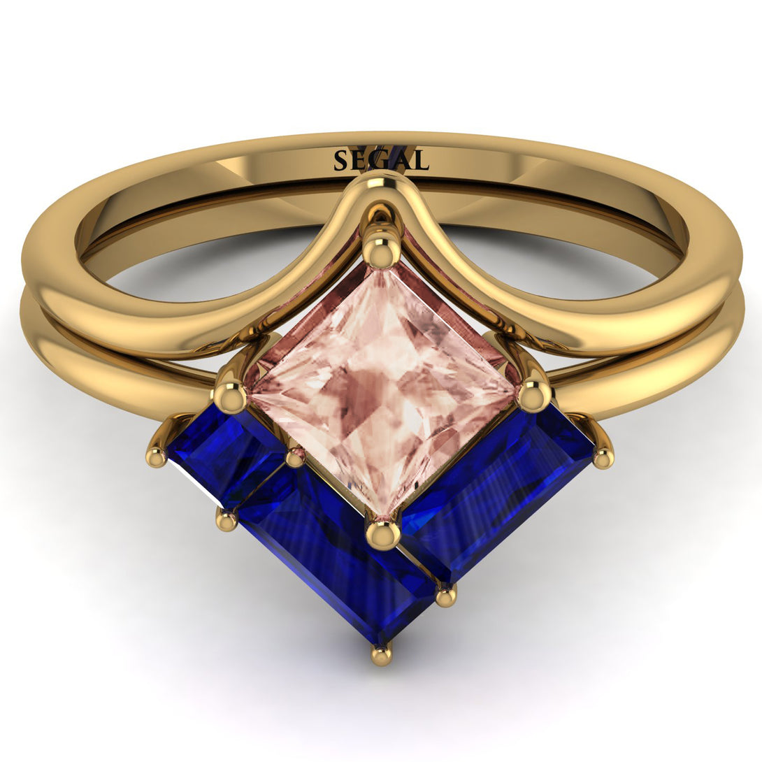 Stacking Princess Morganite Ring - Elise No. 913