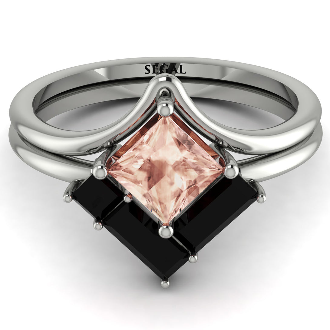 Stacking Princess Morganite Ring - Elise No. 909