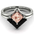 Stacking Princess Morganite Ring - Elise No. 909