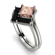 Stacking Princess Morganite Ring - Elise No. 909 image 1