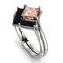 Stacking Princess Morganite Ring - Elise No. 909