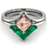 Stacking Princess Morganite Ring - Elise No. 906 image 2