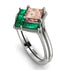 Stacking Princess Morganite Ring - Elise No. 906