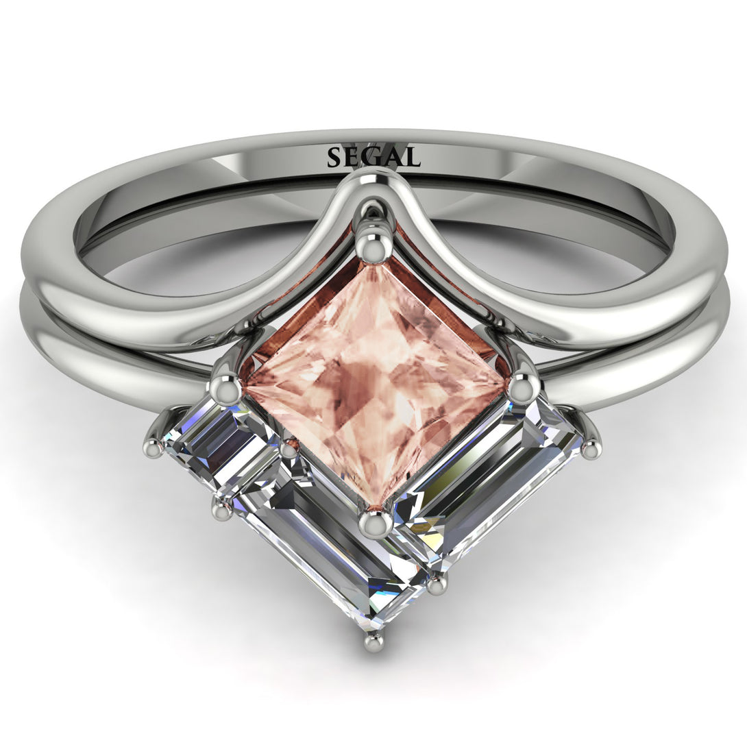 Stacking Princess Morganite Ring - Elise No. 903