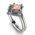 Stacking Princess Morganite Ring - Elise No. 903