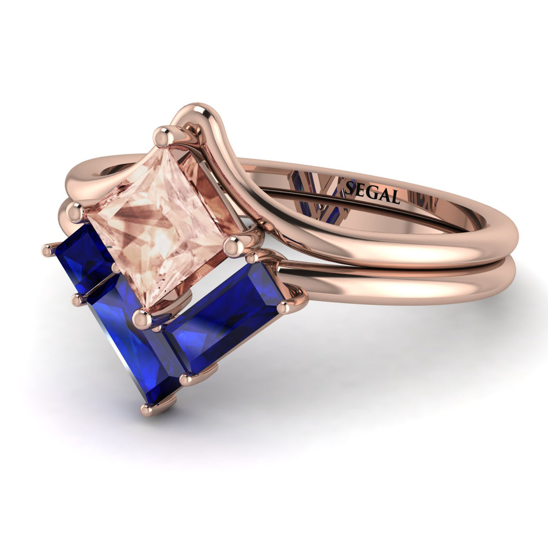 Stacking Princess Morganite Ring - Elise No. 914