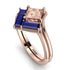Stacking Princess Morganite Ring - Elise No. 914
