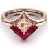 Stacking Princess Morganite Ring - Elise No. 911
